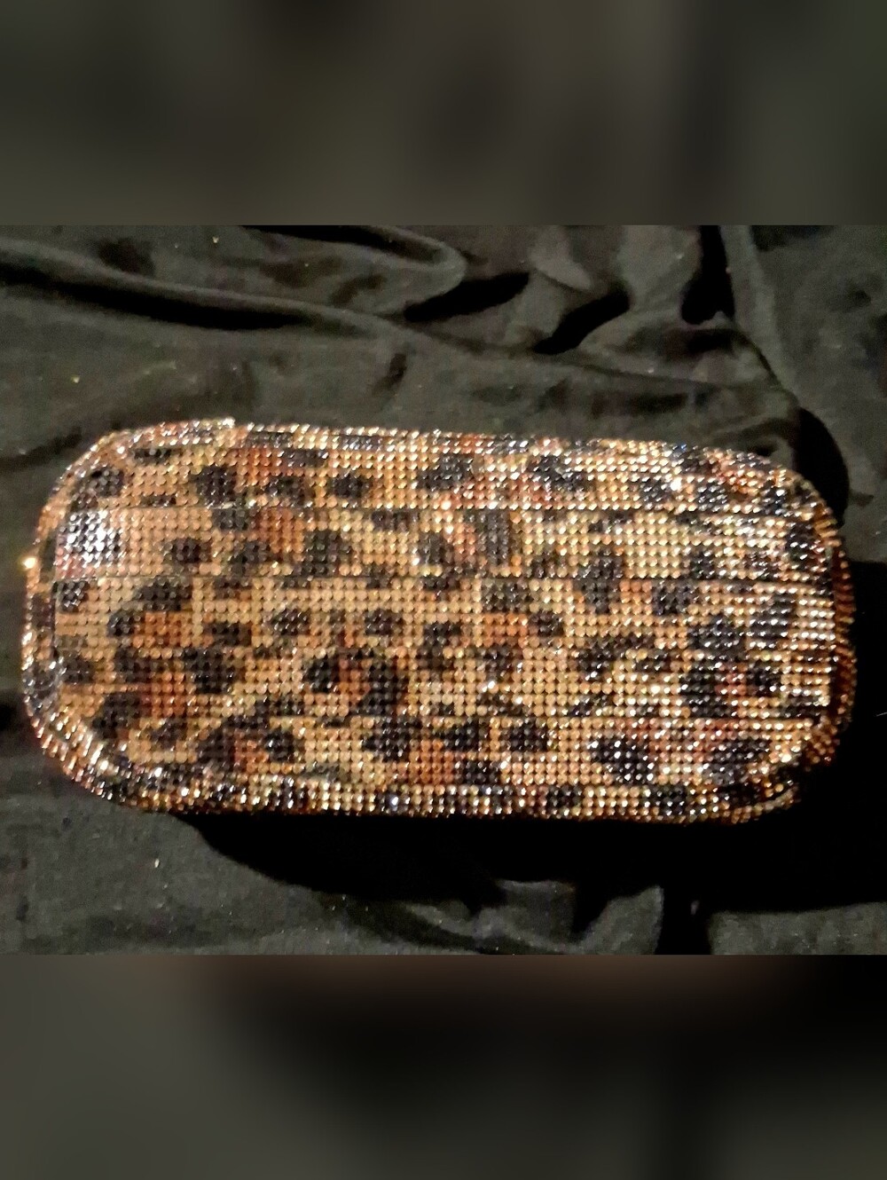 Lepard Print Bling Eye Glass Case
